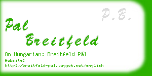 pal breitfeld business card
